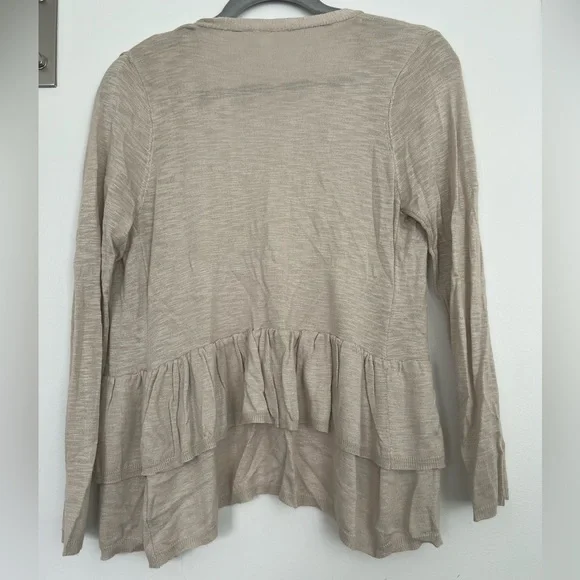 Cream Ruffled Cardigan - Picture 3 of 3